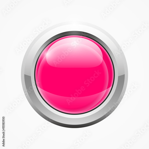 Pink round web button