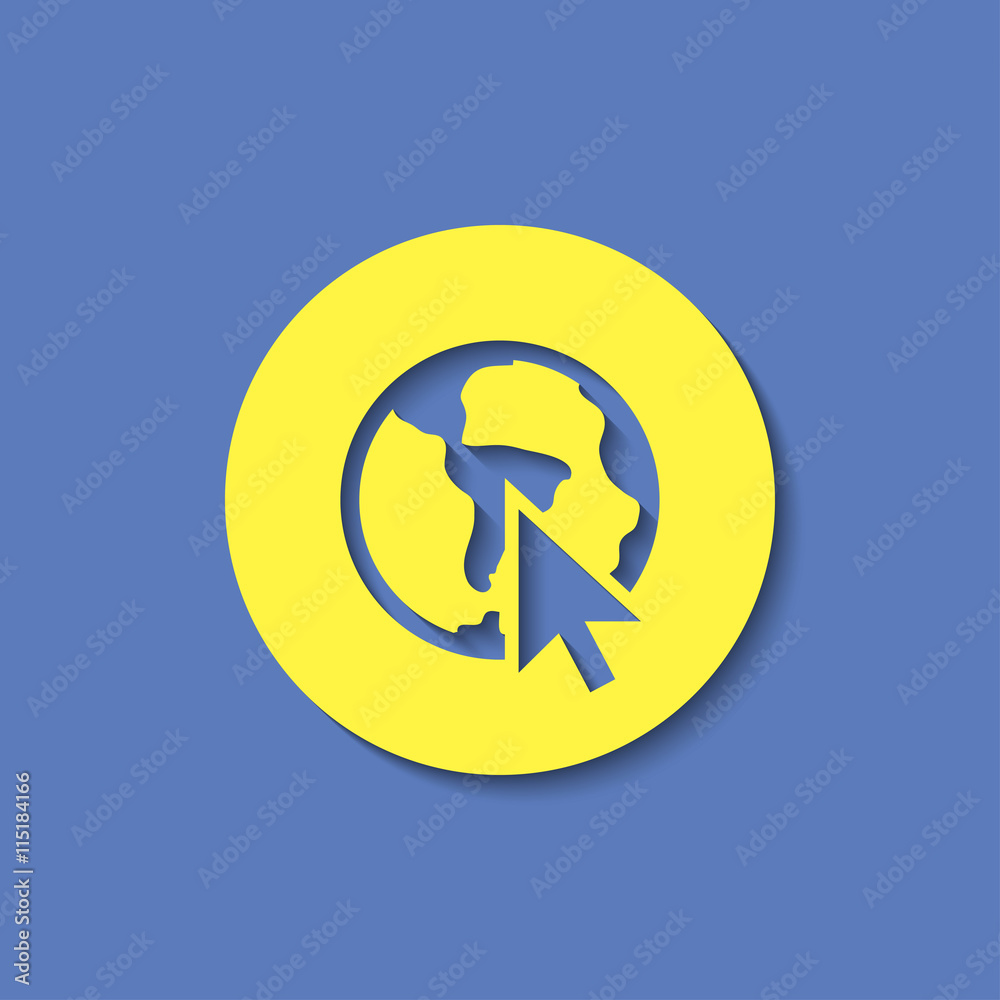 Go to online, globe web icon. Vector design Go to online, globe web icon. Vector design