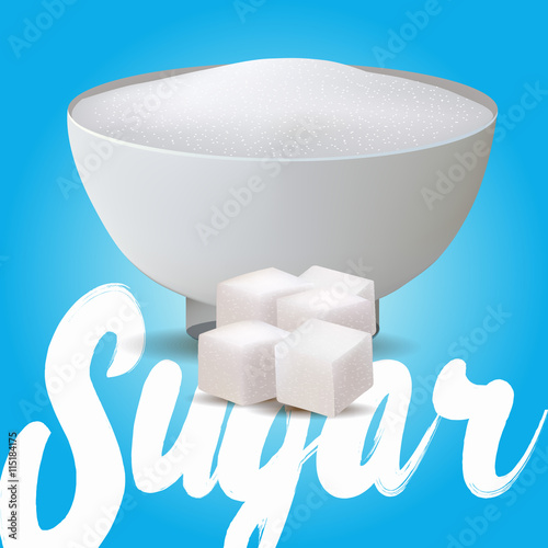 Vector vase full of textured sugar sand and cubes