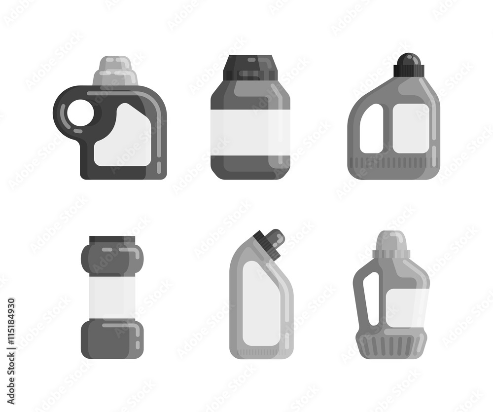 House hold bottle template and container bottle pack design bottle template. Bottle template plastic package. Blank package container dummy bottle template flat vector illustration. House hold bottle template and container bottle pack design bottle template. Bottle template plastic package. Blank package container dummy bottle template flat vector illustration.
