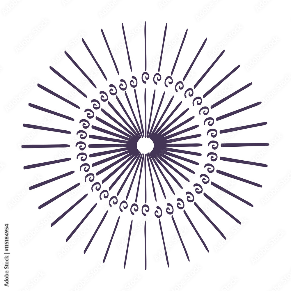Sunburst in black and white colors graphic design, vector illustration. Sunburst in black and white colors graphic design, vector illustration.