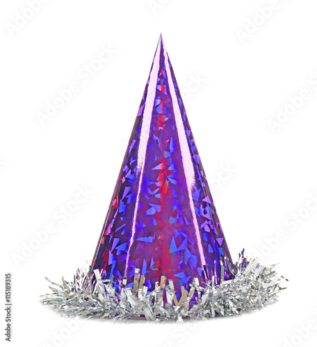 Party hat cone on a white background