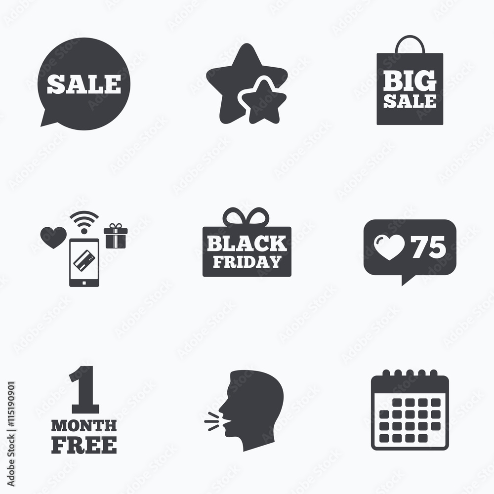 Sale speech bubble icon. Black friday symbol Sale speech bubble icon. Black friday symbol