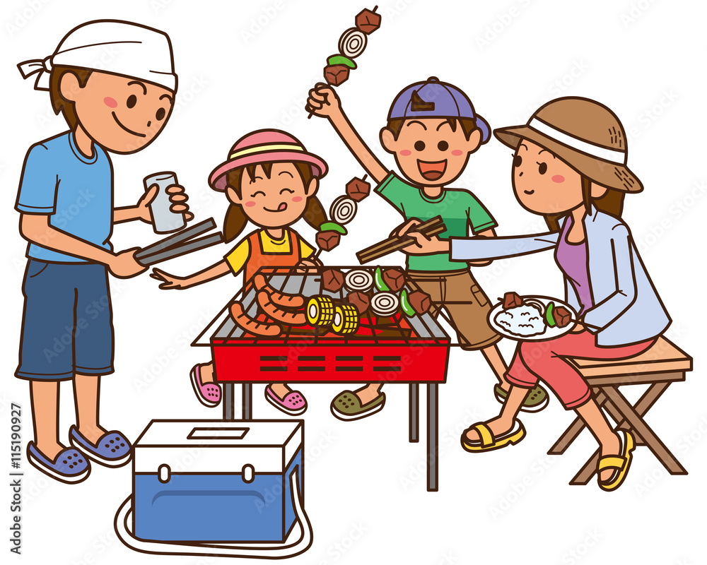ファミリーのバーベキューイメージイラスト Stock Vector Adobe Stock ファミリーのバーベキューイメージイラスト Stock Vector Adobe Stock