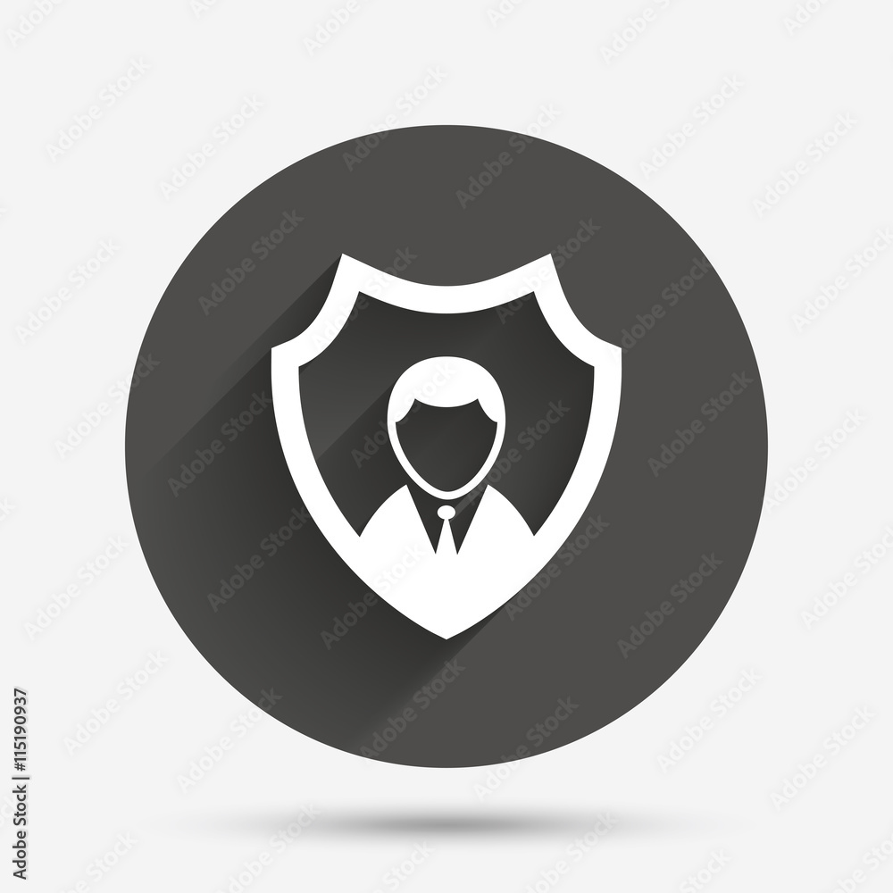Security agency icon. Shield protection symbol. Security agency icon. Shield protection symbol.