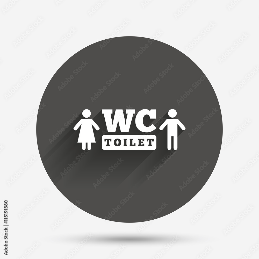 WC Toilet sign icon. Restroom symbol. WC Toilet sign icon. Restroom symbol.