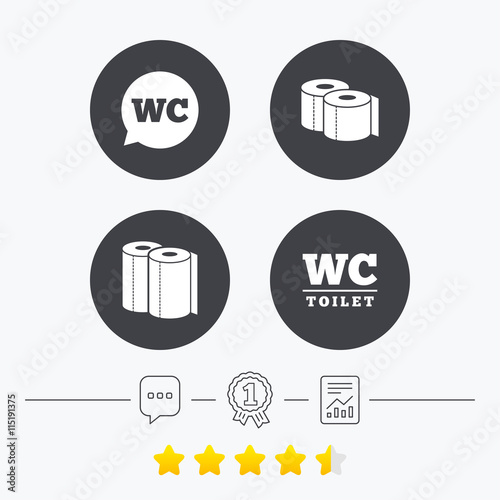 Toilet paper icons. Gents and ladies room.