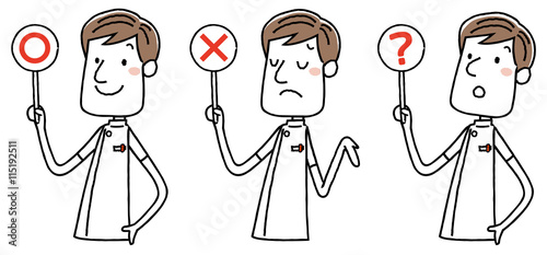 看護師の男性：　回答　正解　不正解　わからない
