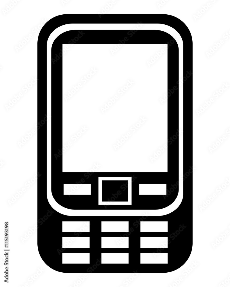 cellphone with several buttons below screen icon cellphone with several buttons below screen icon