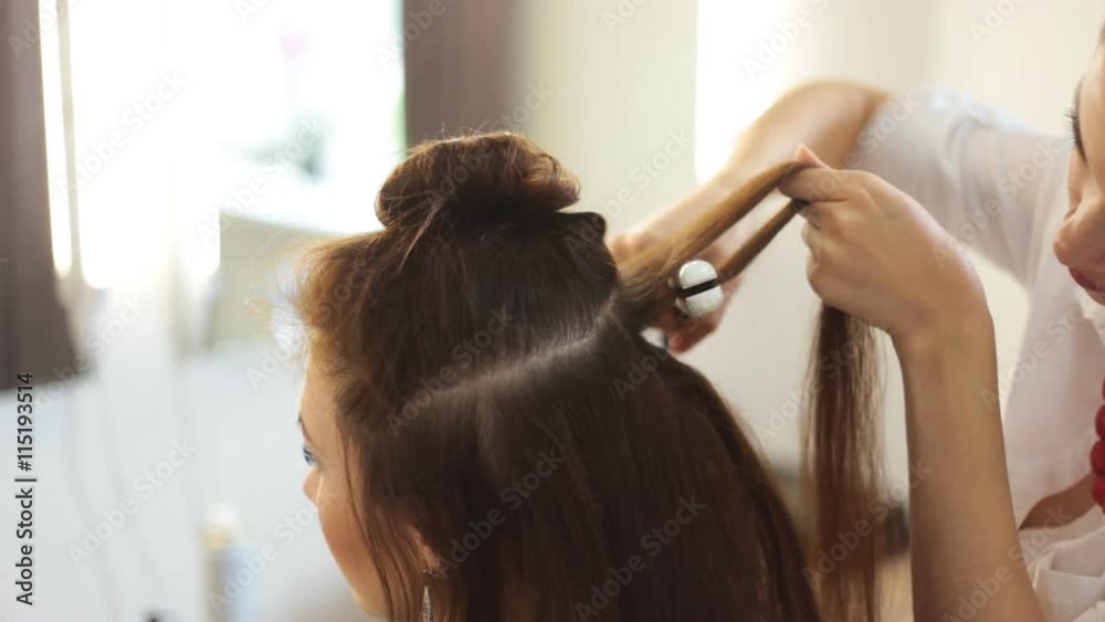 Woman at the hair salon Woman at the hair salon