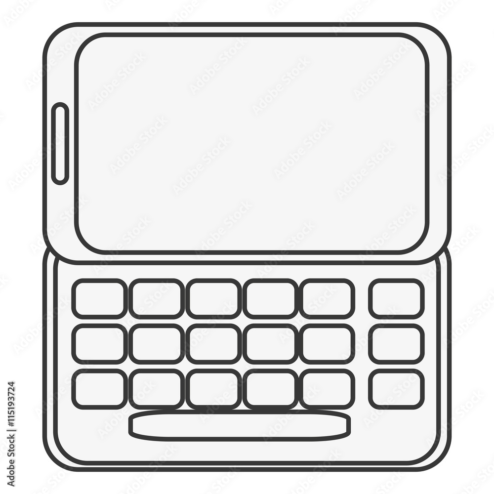 slide cellphone with buttons icon