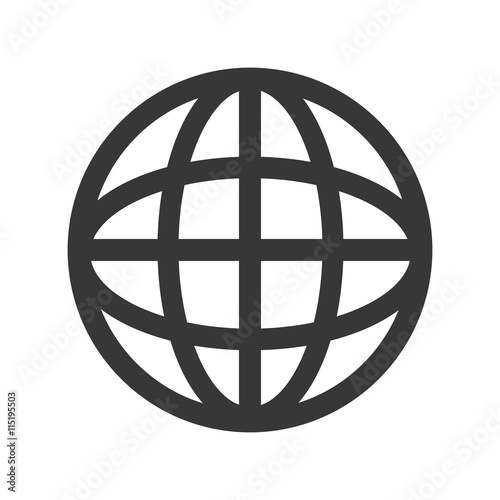 earth globe diagram icon