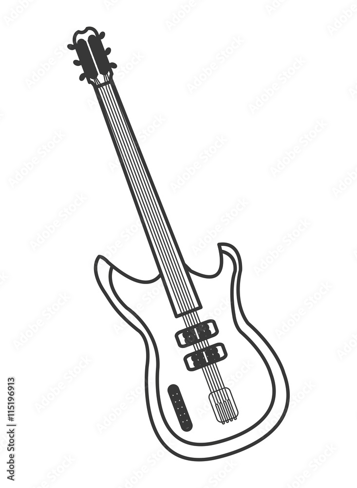 Fototapeta premium electric guitar icon