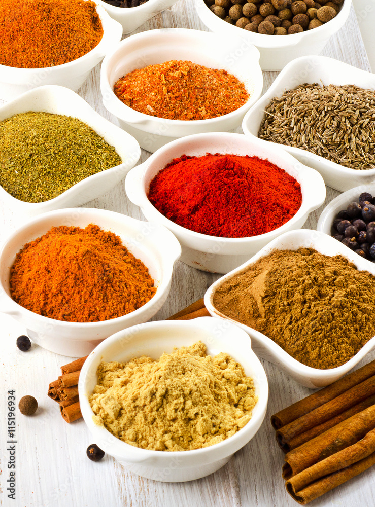 Assortment of  spices