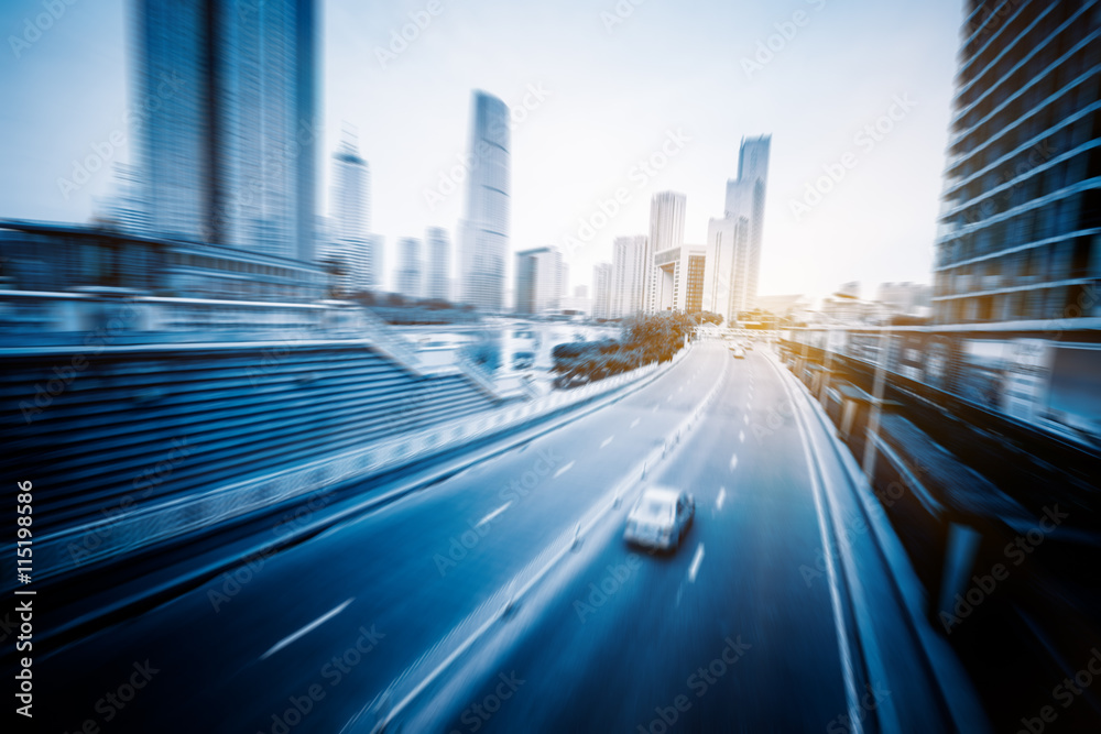 Fototapeta premium motion blurred urban traffic
