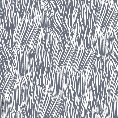 Ink hand drawn abstract lines seamless pattern