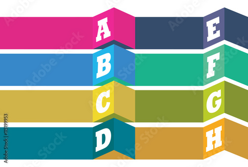 Vector Layout Design with Alphabet Bullet Points List