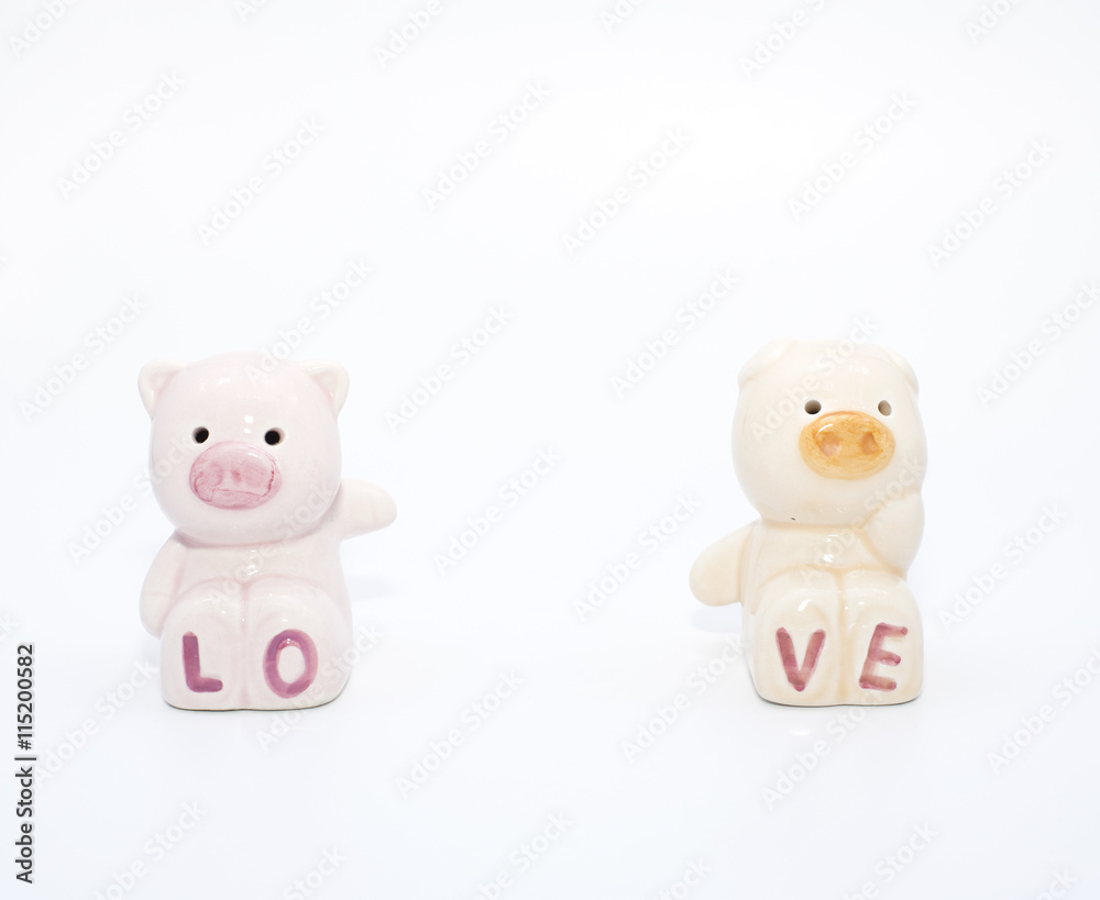 ceramic piggy isolated on white ceramic piggy isolated on white