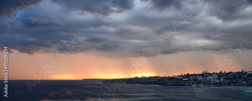 Storm occurred over Bronte (Sydney, Australia) at sunset
