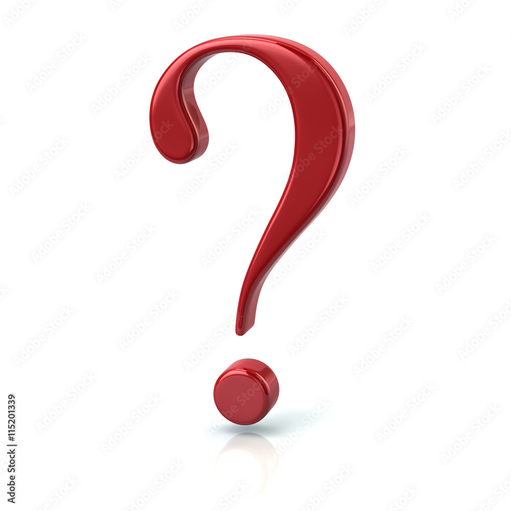 3d illustration of red question sign 3d illustration of red question sign