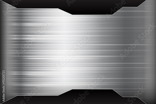Dark chrome black and grey background texture vector illustratio