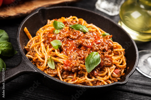 Traditional spaghetti bolognese