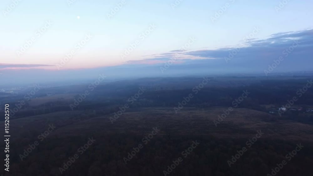 Landscape from the height of the forest