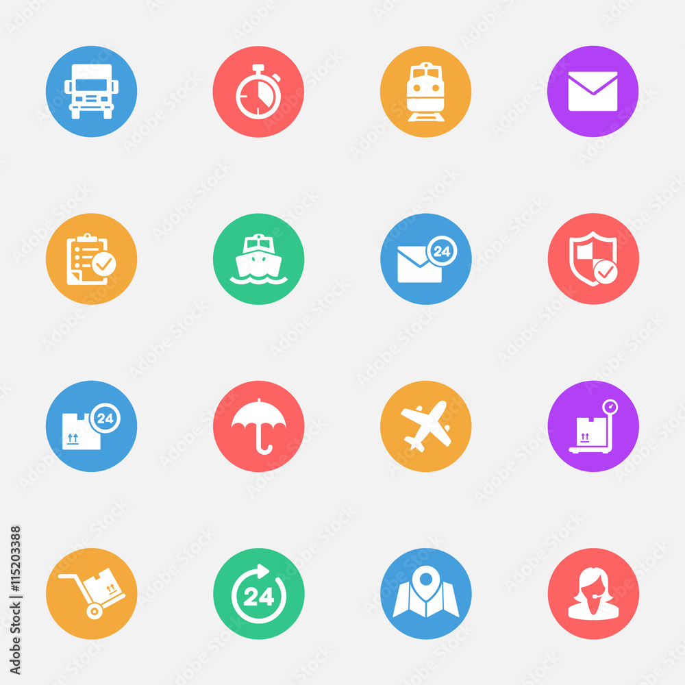 logistic service flat icons logistic service flat icons