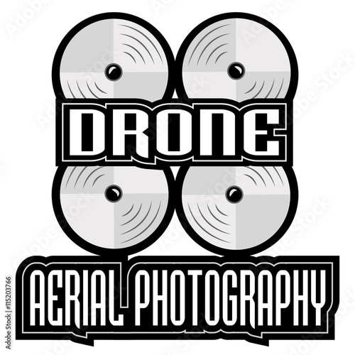 drone logos, badges, emblems and design elements. Quadrocopter store, repair & service logotypes.