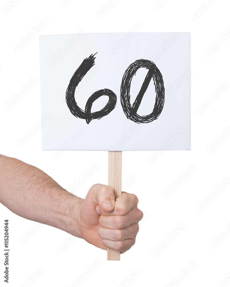 Sign with a number, 60 Sign with a number, 60