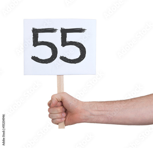 Sign with a number, 55 photo