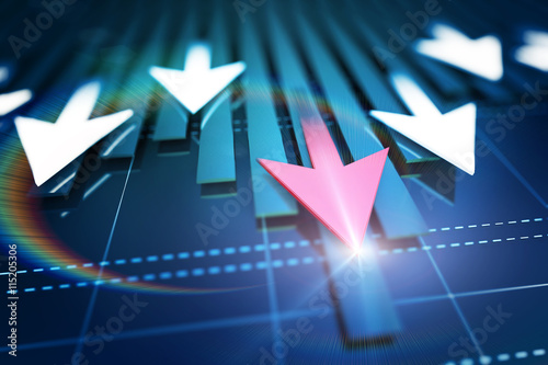 Arrows and histogram