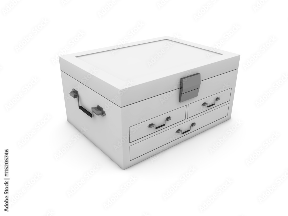 jewel box isolated on white background 3D rendering jewel box isolated on white background 3D rendering