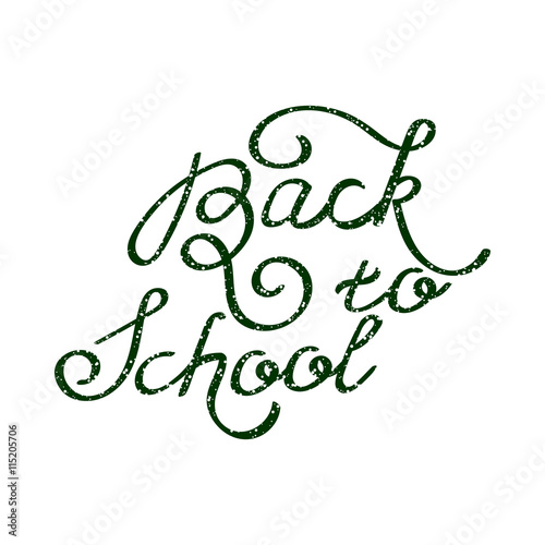 Inscription - Back to school. Hand drawn lettering.