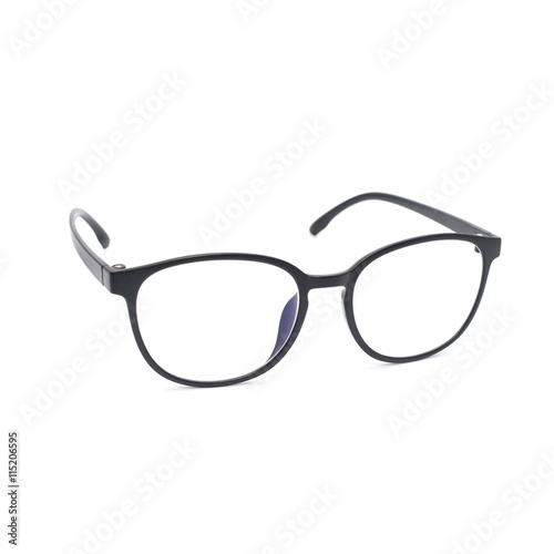 Black Eye Glasses Isolated on White