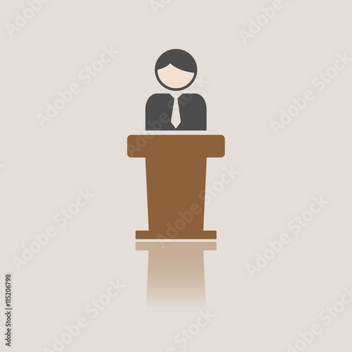 Icono de orador o conferenciante