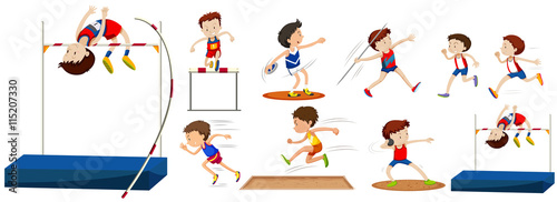 Different type of sports in the field