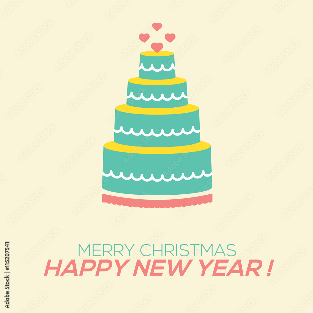 2015 New Year Card Vector Illustration. 2015 New Year Card Vector Illustration.