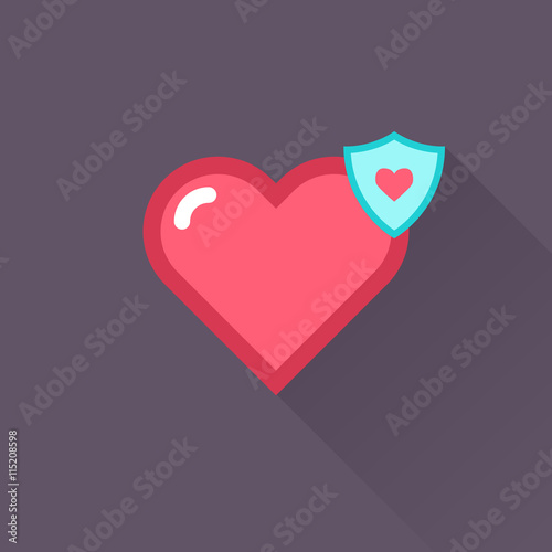 Vector Heart & conceptual icon
