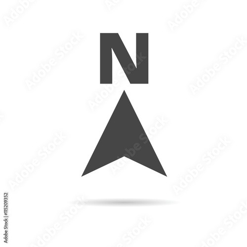 North direction compass icon