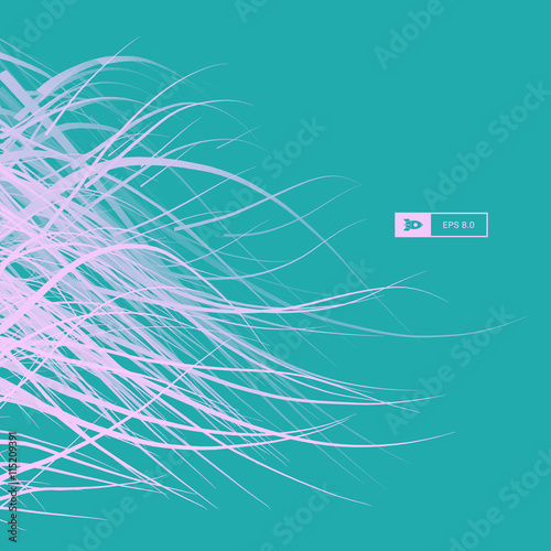 Optical Fiber. Vector Illustration. 3D Abstract Background. 