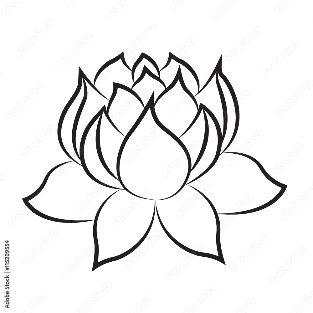 lotus icon isolated illustration lotus icon isolated illustration