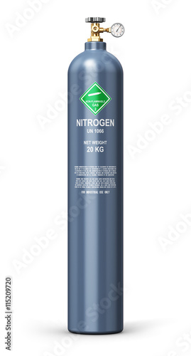 Liquefied nitrogen industrial gas cylinder photo