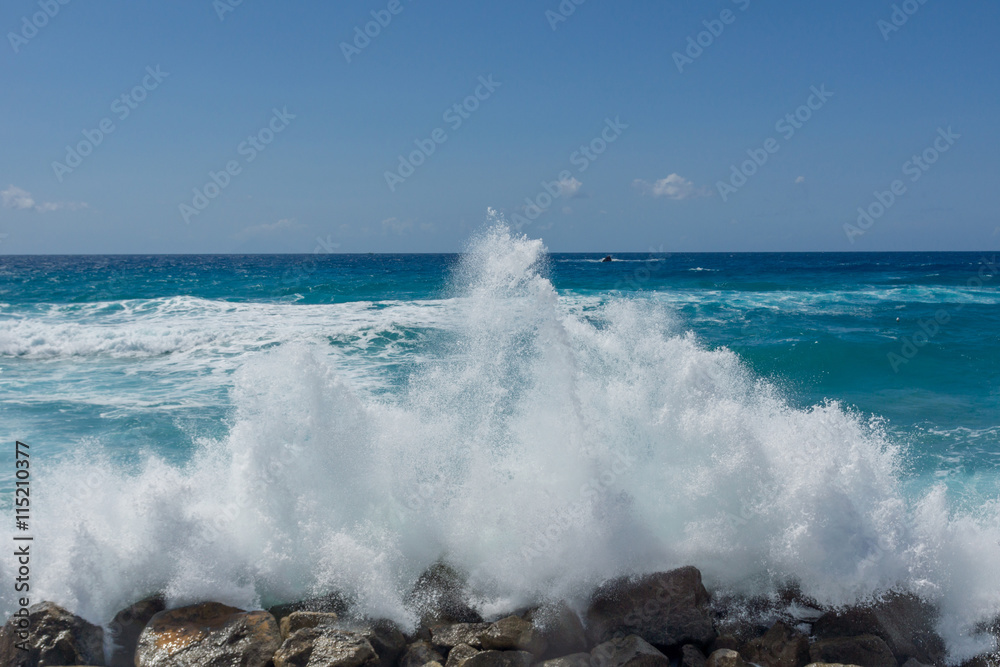 Fototapeta premium Wellengang und Brandung