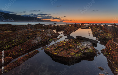 Last day lights in Sakoneta beach, Deba photo