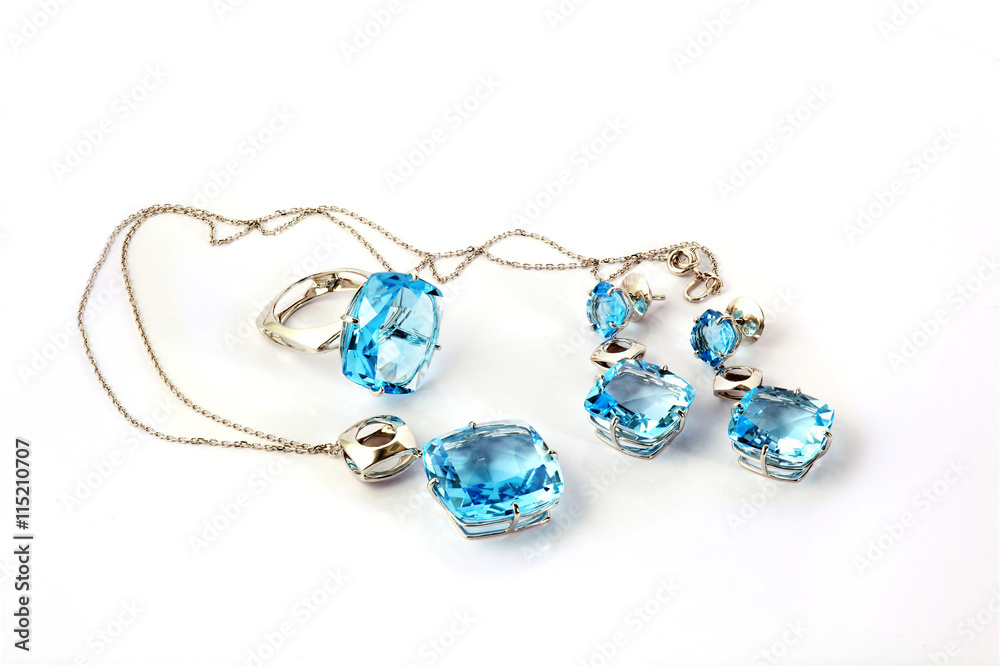 jewellery with precious stones