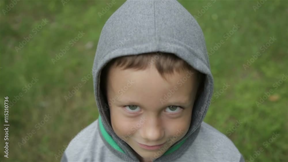 Boy playing outdoors Boy playing outdoors