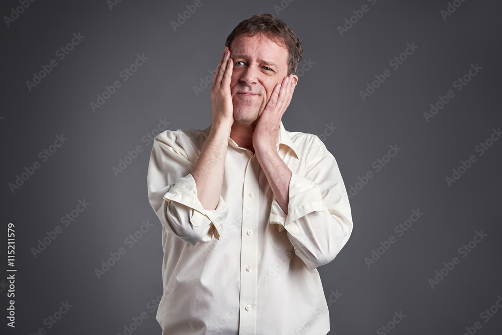 Middle age man in the studio Middle age man in the studio