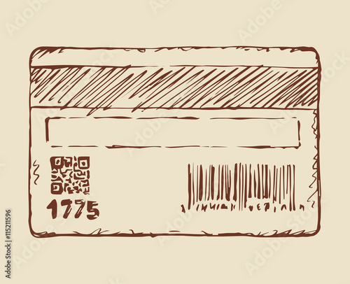 Bank card. Vector drawing