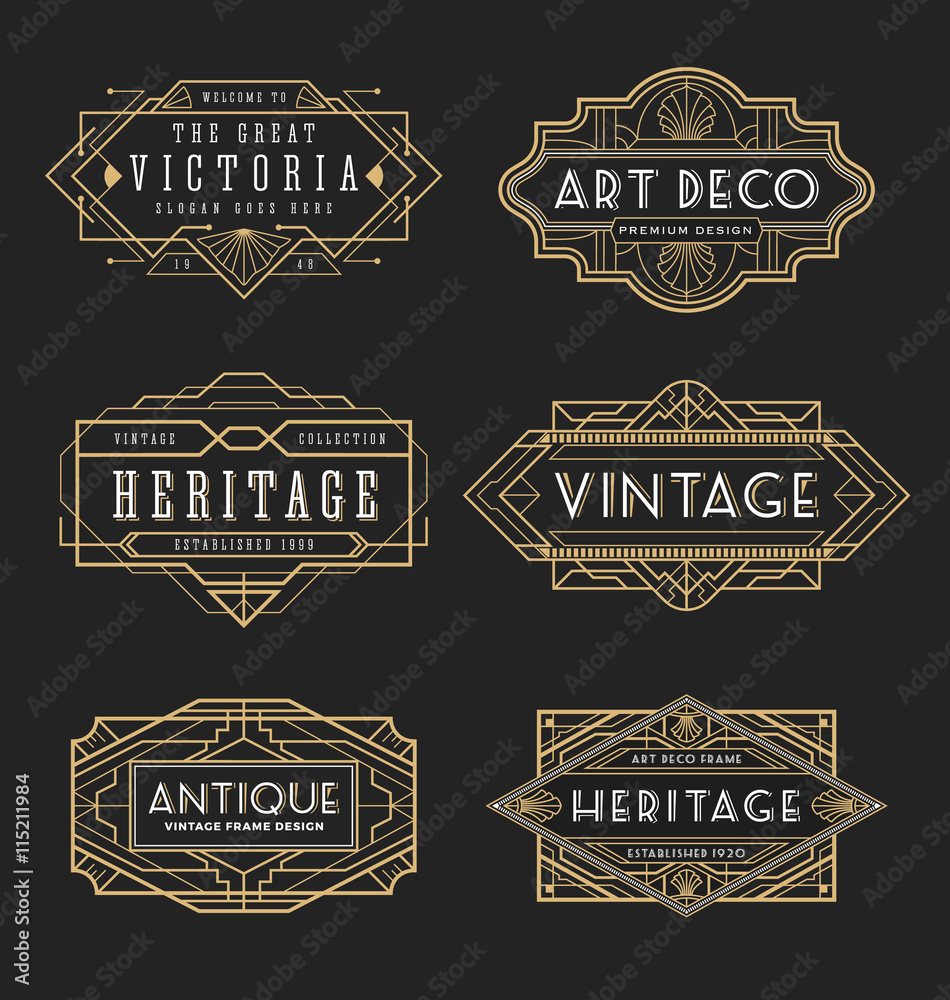 Vintage line frame design for labels, banner, logo, emblem, apparel, t- shirts, sticker and other design object. Vector illustration